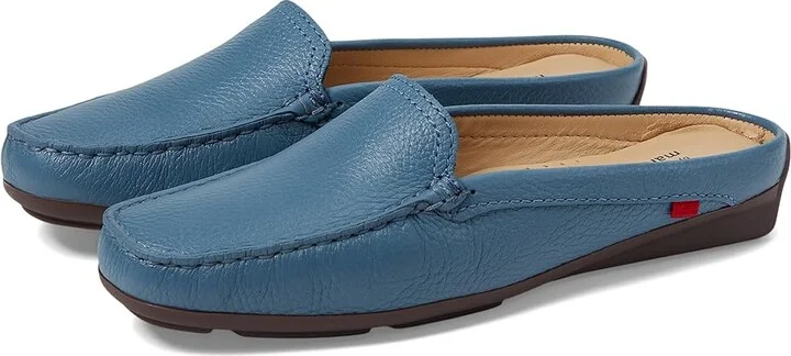 Marc Joseph New York BRIARWOOD CT Women's Flat Shoes Atlantic Blue Grainy : 8 M, Leather