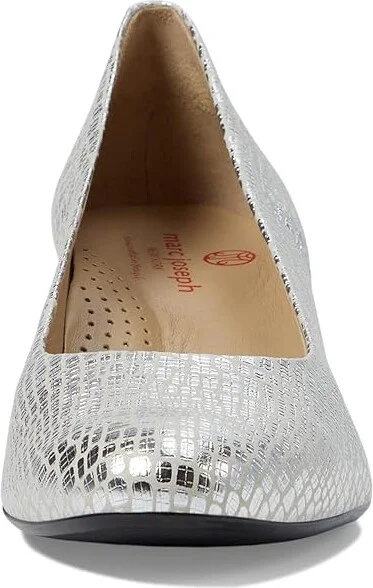 Marc Joseph New York Broad Street High Women's Heels Metallic Silver Gator : 10.5 M, Leather/Rubber - Image 2