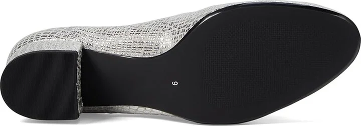 Marc Joseph New York Broad Street High Women's Heels Metallic Silver Gator : 10.5 M, Leather/Rubber - Image 3