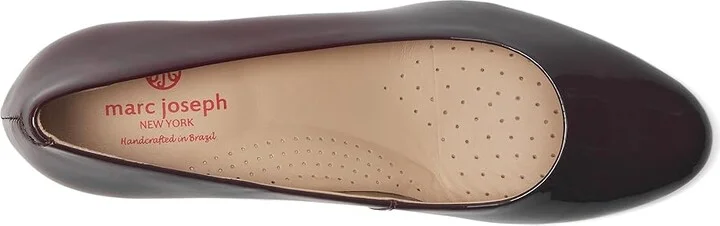 Marc Joseph New York Broad Street Pump Women's Shoes Merlot Soft Patent : 8.5 M, Leather - Image 2