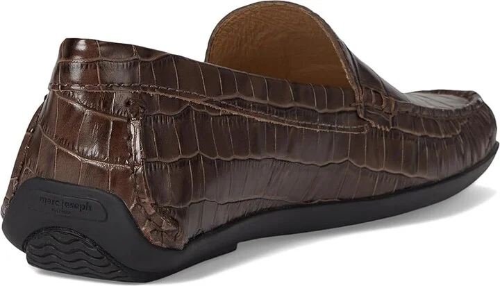 Marc Joseph New York BROADWAY Men's Lace Up Wing Tip Shoes Cafe Croco : 12 M, Leather - Image 4