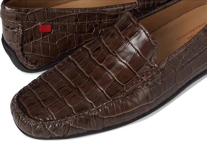 Marc Joseph New York BROADWAY Men's Lace Up Wing Tip Shoes Cafe Croco : 12 M, Leather - Image 7