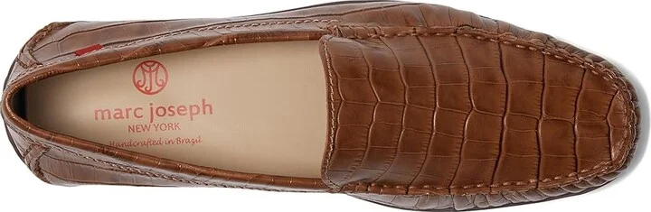 Marc Joseph New York BROADWAY Men's Lace Up Wing Tip Shoes Cognac Croco : 8 M, Leather - Image 2