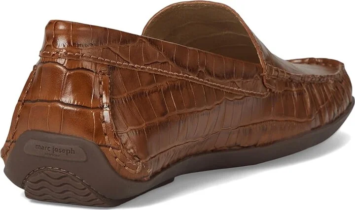 Marc Joseph New York BROADWAY Men's Lace Up Wing Tip Shoes Cognac Croco : 8 M, Leather - Image 4