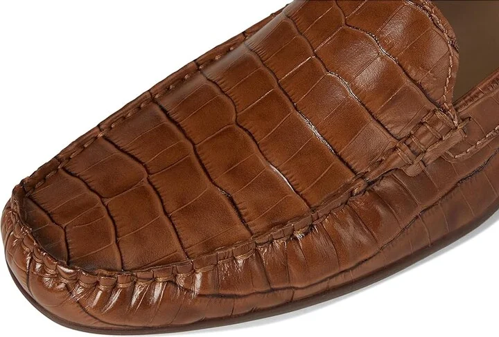 Marc Joseph New York BROADWAY Men's Lace Up Wing Tip Shoes Cognac Croco : 8 M, Leather - Image 7
