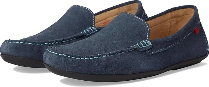 Marc Joseph New York BROADWAY Men's Lace Up Wing Tip Shoes Navy Suede : 11 M, Leather