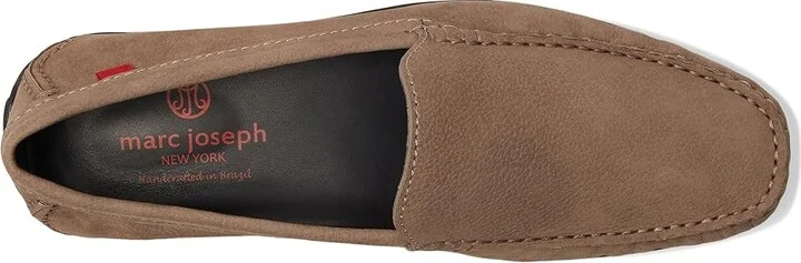 Marc Joseph New York BROADWAY Men's Lace Up Wing Tip Shoes Taupe Grainy Nobuck : 8.5 M, Leather - Image 2