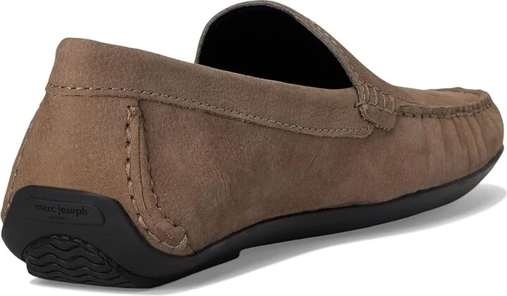 Marc Joseph New York BROADWAY Men's Lace Up Wing Tip Shoes Taupe Grainy Nobuck : 8.5 M, Leather - Image 4