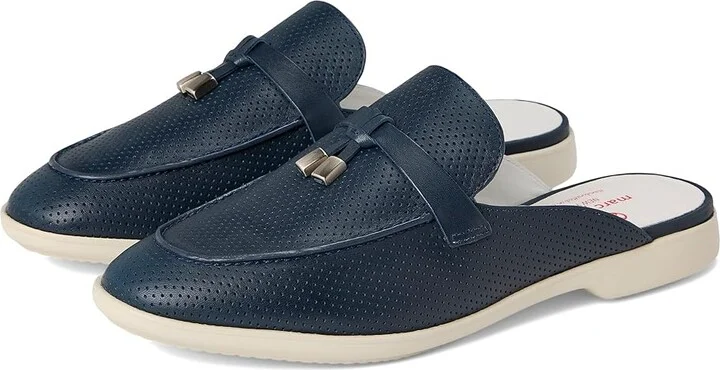 Marc Joseph New York Brooklyn RD Women's Clog Shoes Navy Napa : 8 M, Leather