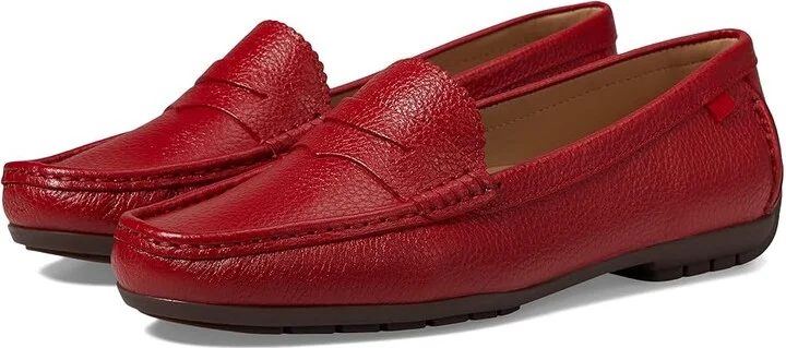 Marc Joseph New York Carrol Street 2.0 Women's Flat Shoes Red Grainy : 9.5 M, Leather