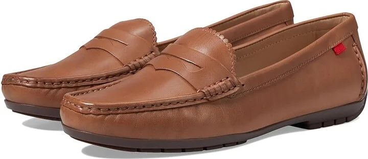Marc Joseph New York Carrol Street 2.0 Women's Flat Shoes Tan Burnished Napa : 8.5 M, Leather