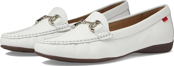 Marc Joseph New York Carter Road Women's Shoes White Grainy : 6.5 M, Leather