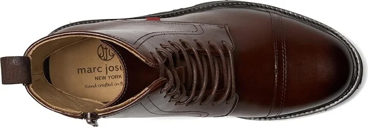 Marc Joseph New York Coleman Street Men's Lace Up Wing Tip Shoes Cafe Napa : 13 M, Leather - Image 2