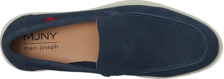 Marc Joseph New York Cooper St Men's Lace Up Wing Tip Shoes Azul Suede : 8.5 M, Leather - Image 2