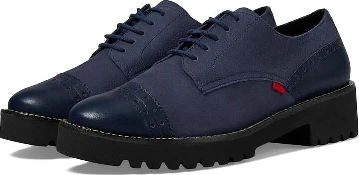 Marc Joseph New York Dahlgren PL Women's Flat Shoes Denim Italo Grainy : 10 M, Leather