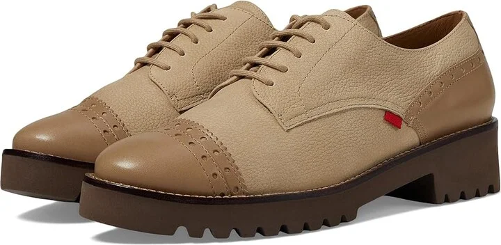 Marc Joseph New York Dahlgren PL Women's Flat Shoes Sand Italo Grainy : 6 M, Leather