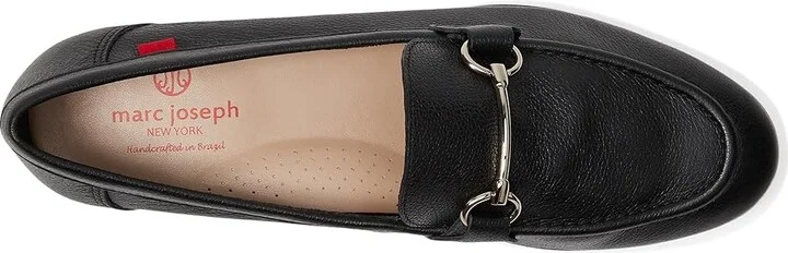 Marc Joseph New York Deal Road Women's Flat Shoes Black Svelte Grainy : 5 M, Leather - Image 2