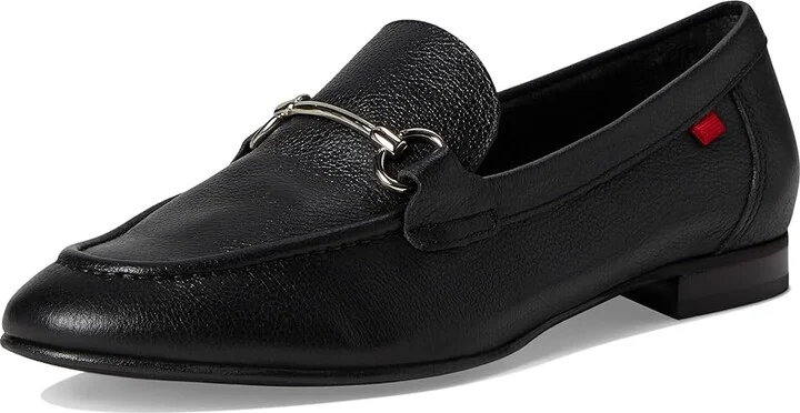Marc Joseph New York Deal Road Women's Flat Shoes Black Svelte Grainy : 5 M, Leather - Image 5