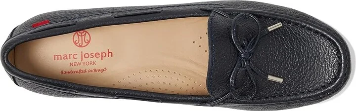 Marc Joseph New York Diana St Women's Flat Shoes Navy Grainy : 5 M, Leather - Image 2