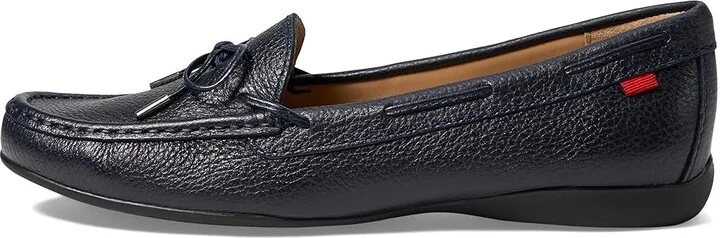 Marc Joseph New York Diana St Women's Flat Shoes Navy Grainy : 5 M, Leather - Image 6