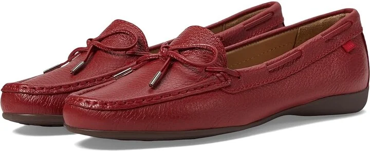 Marc Joseph New York Diana St Women's Flat Shoes Red Grainy : 7.5 M, Leather