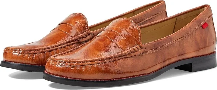 Marc Joseph New York East Village Women's Shoes Cognac Stained Patent : 6.5 M, Patent Leather
