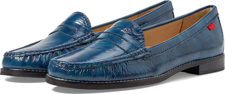 Marc Joseph New York East Village Women's Shoes Denim Stained Patent : 6 M, Patent Leather
