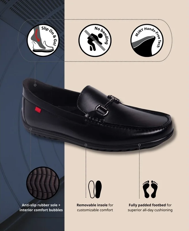 Marc Joseph New York Elliot Road Hands-Free Slip On Technology Leather Buckle Loafers - Image 2