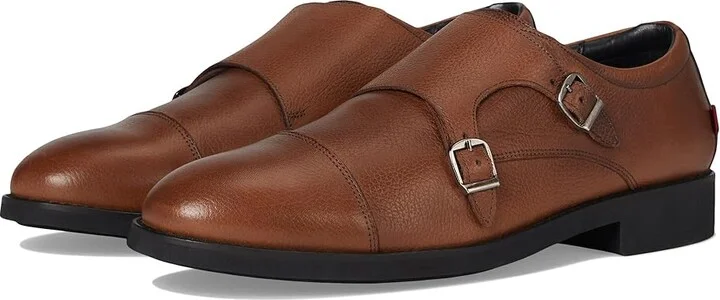Marc Joseph New York Fulton Street Men's Lace Up Wing Tip Shoes Cognac Grainy : 8.5 M, Leather