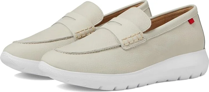 Marc Joseph New York Grace Street Women's Flat Shoes Birch Italo Grainy : 6.5 M, Leather