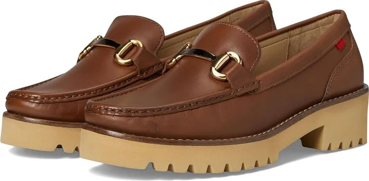 Marc Joseph New York Grand 2.0 Women's Flat Shoes Cognac Brushed Napa : 7.5 M, Leather