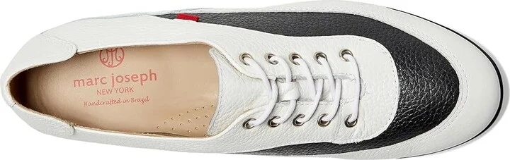 Marc Joseph New York Hampton Golf Women's Golf Shoes White & Black Pearlized Grainy : 7 M, Leather - Image 2