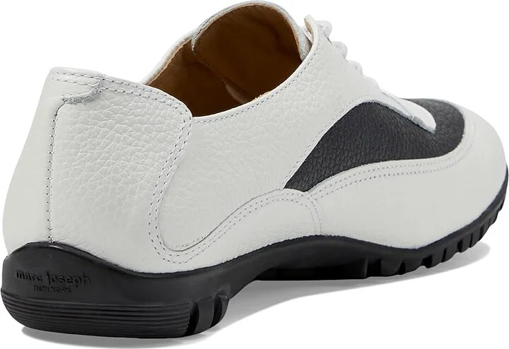 Marc Joseph New York Hampton Golf Women's Golf Shoes White & Black Pearlized Grainy : 7 M, Leather - Image 4