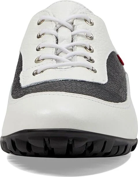 Marc Joseph New York Hampton Golf Women's Golf Shoes White & Black Pearlized Grainy : 7 M, Leather - Image 5