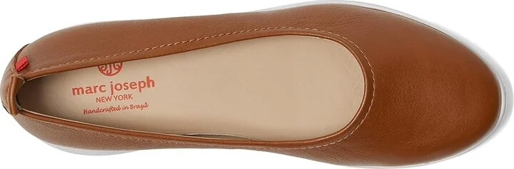 Marc Joseph New York Jamie Street Women's Flat Shoes Cognac Napa Soft : 8.5 M, Leather - Image 2