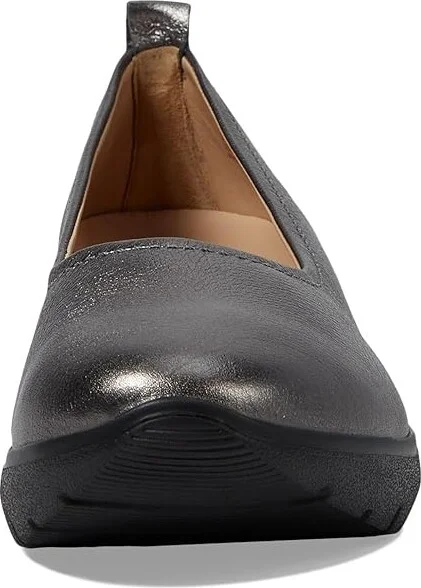 Marc Joseph New York Jamie Street Women's Flat Shoes Pewter Metallic : 10 M, Leather - Image 5