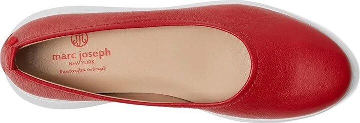 Marc Joseph New York Jamie Street Women's Flat Shoes Red Napa Soft : 7 M, Leather - Image 2