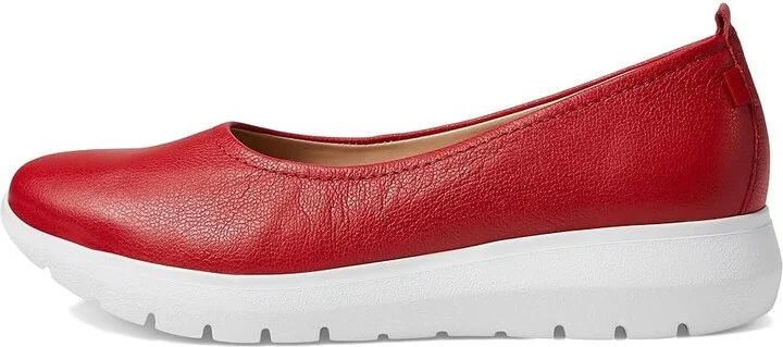 Marc Joseph New York Jamie Street Women's Flat Shoes Red Napa Soft : 7 M, Leather - Image 6