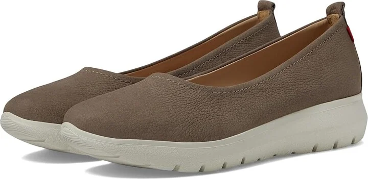 Marc Joseph New York Jamie Street Women's Flat Shoes Taupe Nobuck : 9 M, Leather