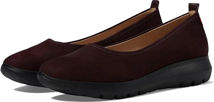 Marc Joseph New York Jamie Street Women's Flat Shoes Wine Nobuck : 8 M, Leather