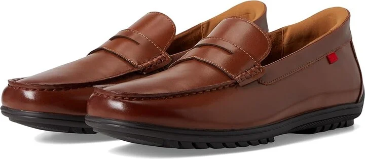 Marc Joseph New York John Street (Hands Free Technology) Men's Slip on Shoes Cognac Leather : 12 M