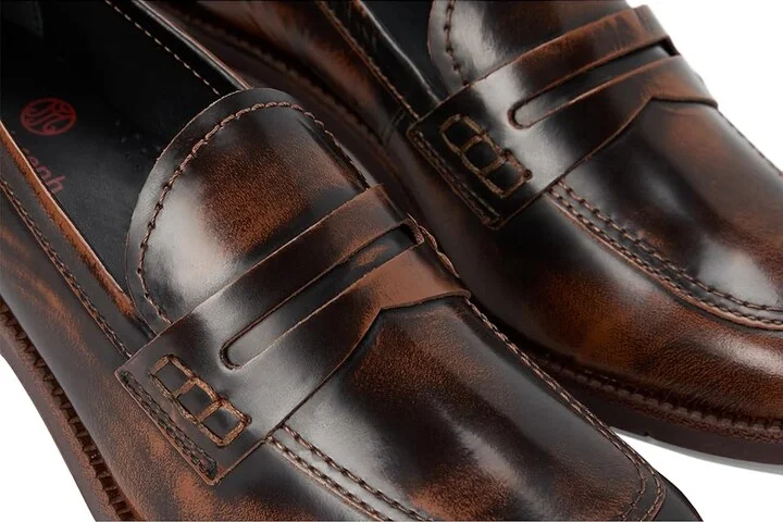 Marc Joseph New York Kathleen CT Women's Flat Shoes Cognac Burnished Napa : 10 M, Leather - Image 7