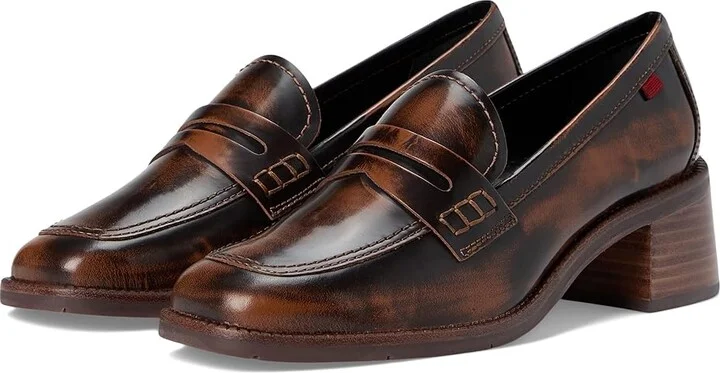 Marc Joseph New York Kathleen CT Women's Flat Shoes Cognac Burnished Napa : 10 M, Leather