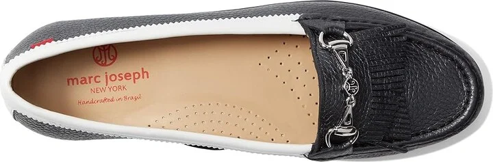 Marc Joseph New York Lexington Golf Women's Golf Shoes Black/White Pearlized Grainy : 6 M, Leather - Image 2