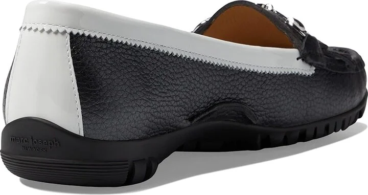 Marc Joseph New York Lexington Golf Women's Golf Shoes Black/White Pearlized Grainy : 6 M, Leather - Image 4