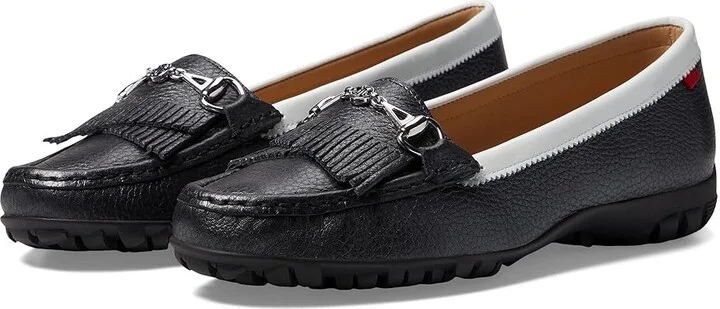 Marc Joseph New York Lexington Golf Women's Golf Shoes Black/White Pearlized Grainy : 6 M, Leather