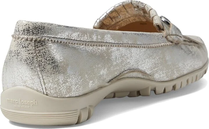 Marc Joseph New York Lexington Golf Women's Golf Shoes Silver Washed : 8.5 M, Leather - Image 4