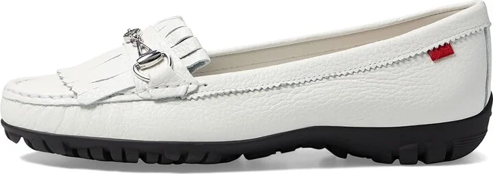 Marc Joseph New York Lexington Golf Women's Golf Shoes White Grainy/Black Sole : 11 M, Leather - Image 6