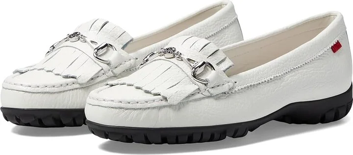 Marc Joseph New York Lexington Golf Women's Golf Shoes White Grainy/Black Sole : 11 M, Leather