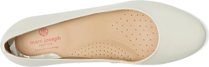Marc Joseph New York Madison Flat Women's Flat Shoes Ivory Patent : 7.5 M, Leather - Image 2